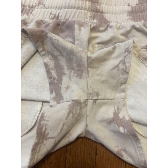 Varley Sweats Set Erwin Sweatshirt Glade Shorts Taupe Tie Dye Radial Pink Size L - Picture 7 of 11